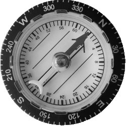 degrees on a compass dial